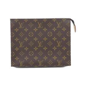 LOUIS VUITTON Authentic Brown Monogram Pochette Pouch